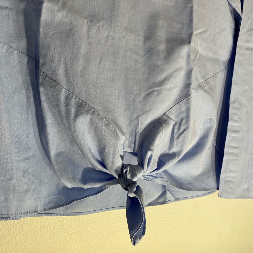 ZARA blue blouse with knot in the front - Picture 4 of 6